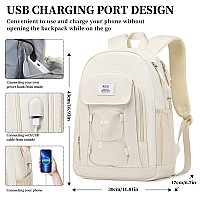 Rjeu School Backpack For Teen Girls Student156In Laptop Backpack For Womenaesthetic Bookbag For College Middle School Giftsb