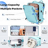 Voesld Travel Backpack For Women Men Carry On Backpack 17 Laptop Backpacks 18144 Inches Airlines Personal Item Bag Ligh