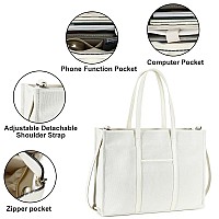 Btoop Tote Bag For Women Work Teacher 156 Inch Canvas Laptop Shoulder Bags Computer Messenger Handbag With Clutch Purse