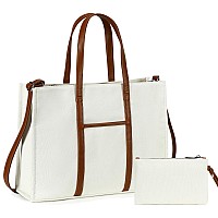 Laptop Tote Bag For Women Work 156 Inch Canvas Shoulder Bags Computer Messenger Purse Teacher Handbag Office Briefcase