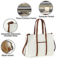 Laptop Tote Bag For Women Work 156 Inch Canvas Shoulder Bags Computer Messenger Purse Teacher Handbag Office Briefcase