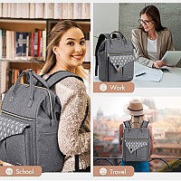 Lekesky Laptop Backpack For Women 156 Inch Travel Backpack With Computer Compartments Charge Conversion Port Stylish Wat