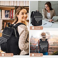 Lekesky Laptop Backpack For Women 156 Inch Travel Backpack With Computer Compartments Charge Conversion Port Work Stylish