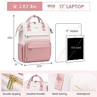 Lovevook Leather Backpack For Women17 Inch Leather Laptop Backpack Womenprofessional Work Backpack Nurse College Teacher Bagw