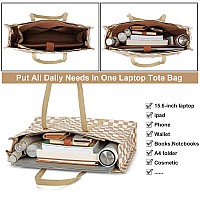 Laptop Tote Bag For Women Work 156 Inch Canvas Shoulder Bags Computer Messenger Purse Teacher Handbag Office Briefcase