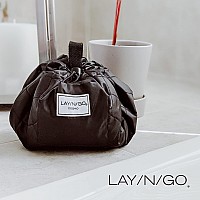 Layngo Cosmo Drawstring Cosmetic Pouch Makeup Bag Organizer Toiletry Bag For Travel Gifts And Daily Use 20 Inch Metalli