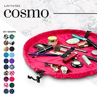 Layngo Cosmo Drawstring Cosmetic Pouch Makeup Bag Organizer Toiletry Bag For Travel Gifts And Daily Use 20 Inch Pink