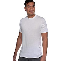 Cariloha Bamboo Crew Neck Tee - Medium, White, Moisture Wicking