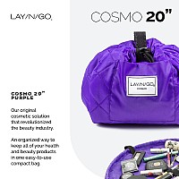 Layngo Cosmo Drawstring Makeup Bag Organizer Waterresistant Cosmetic Pouch For Travel Stylish Durable Toiletry Bag Machi