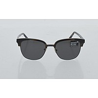 Mont Blanc MB515S Sunglasses, Dark Brown, 53mm Smoke Lenses