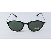 Persol PO3125S Black Sunglasses with Green Lens - 51mm