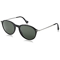 Persol PO3125S Black Sunglasses with Green Lens - 51mm