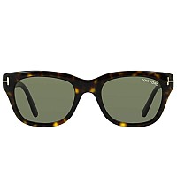 Tom Ford TF237 Rectangular Sunglasses 52mm Dark Havana