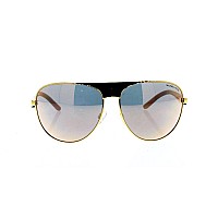 Michael Kors Sadie II Pilot Sunglasses, Black Gold/Leopard