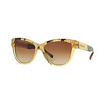 Burberry BE4206 Cats Eye Sunglasses, Light Horn/Yellow, 55