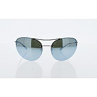 Prada PS51RS Silver Sunglasses with Green Mirror 59MM