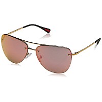 Prada PS52RS Sunglasses Pale Gold 56MM