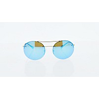 Prada PS 54RS Unisex Sunglasses Pale Gold/Green Mirror 56