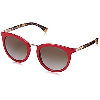 Ralph Lauren Women's RA5207 Round Sunglasses, 50mm Red Torto