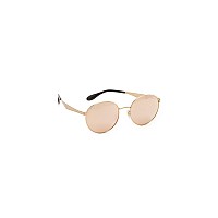 Ray-Ban 0RB3537 Round Sunglasses, Gold/Brown Mirrored