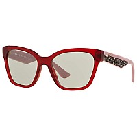 Miu Miu MU 06RS Opal Bordeaux Sunglasses 57mm Grey