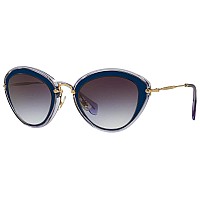 Miu Miu 0MU 51RS Women's Sunglasses Navy/Blue Gradient