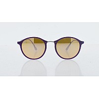 Ray-Ban 0RB4242 Shiny Violet Round Sunglasses, 49