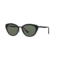 Ray-Ban RB4250 Women's Polarized Sunglasses, Matte Black, 52