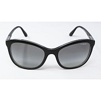 Vogue Black Matte Sunglasses - 54mm Non-Polarized Grey Lens