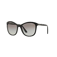 Vogue Black Matte Sunglasses - 54mm Non-Polarized Grey Lens