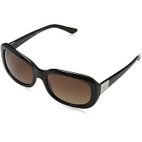 Ralph Lauren 56mm RA5209 Shiny Black Women's Sunglasses