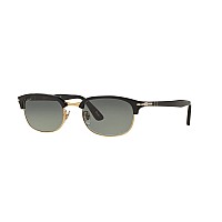 Persol Black Frame Sunglasses with Grey Gradient Lenses 55MM