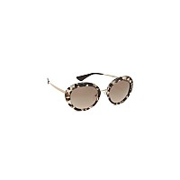 Prada PR 16QS Sunglasses, Cinema Spotted Opal Brown, 