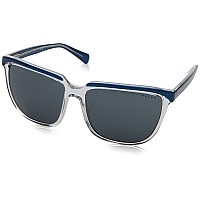 Ralph Lauren Women's Aviator Sunglasses, Blue Crystal, 58mm