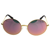 Michael Kors Kendall II Round Sunglasses in Gold, Havana