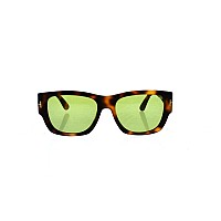 Tom Ford Sunglasses TF 493 FT 52N Dark Havana Green 54mm