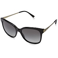 Giorgio Armani Black Frame Sunglasses, 54MM Grey Lenses