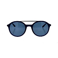 Emporio Armani 50mm Grey-Black Sunglasses with Blue Lenses