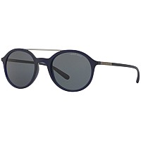 Emporio Armani 50mm Grey-Black Sunglasses with Blue Lenses