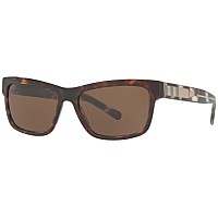 Burberry Men's 0BE4225 Sunglasses, Dark Havana/Brown, 