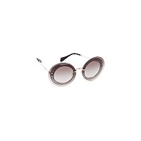 Miu Miu 0MU 10RS Women's Glitter Sunglasses, Silver/G