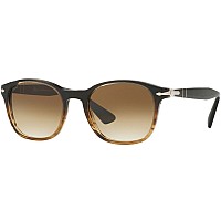 Persol 0PO3150S Men's Large Brown Striped/Clear Gradient Sung