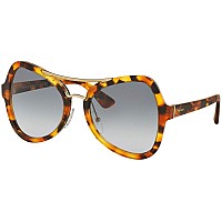 Prada PR18SS Sunglasses Spotted Havana Blue Gradient 55mm