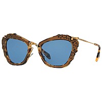 Miu Miu Gold Marble Sunglasses w/Blue Lens 55mm