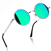 Joopin Polarized Round Sunglasses Circle Hippie Sun Glasses Uv400 Teashade Shades For Women Men Sunnies Halloween Costume Mirro