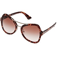 Prada PR18SS Sunglasses - Spotted Brown Pink Frame, Gradient