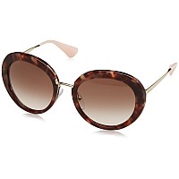 Prada PR16QS Cinema Sunglasses - Spotted Brown Pink, 55mm