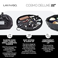 Layngo Cosmo Deluxe Drawstring Cosmetic Pouch Makeup Bag Organizer Toiletry Bag For Travel Gifts And Daily Use 22 Inch