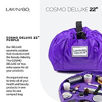 Layngo Cosmo Deluxe Drawstring Cosmetic Pouch Makeup Bag Organizer Toiletry Bag For Travel Gifts And Daily Use 22 Inch