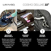 Layngo Cosmo Deluxe Drawstring Cosmetic Pouch Makeup Bag Organizer Toiletry Bag For Travel Gifts And Daily Use 22 Inch